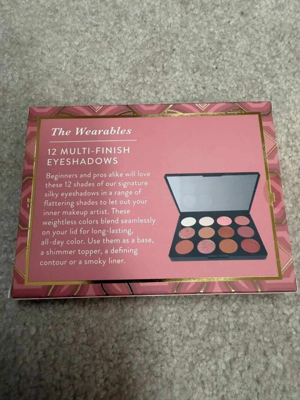 Laura Geller The Wearables Pink of You 12 Multi-Finish Eyeshadows Palette NIB